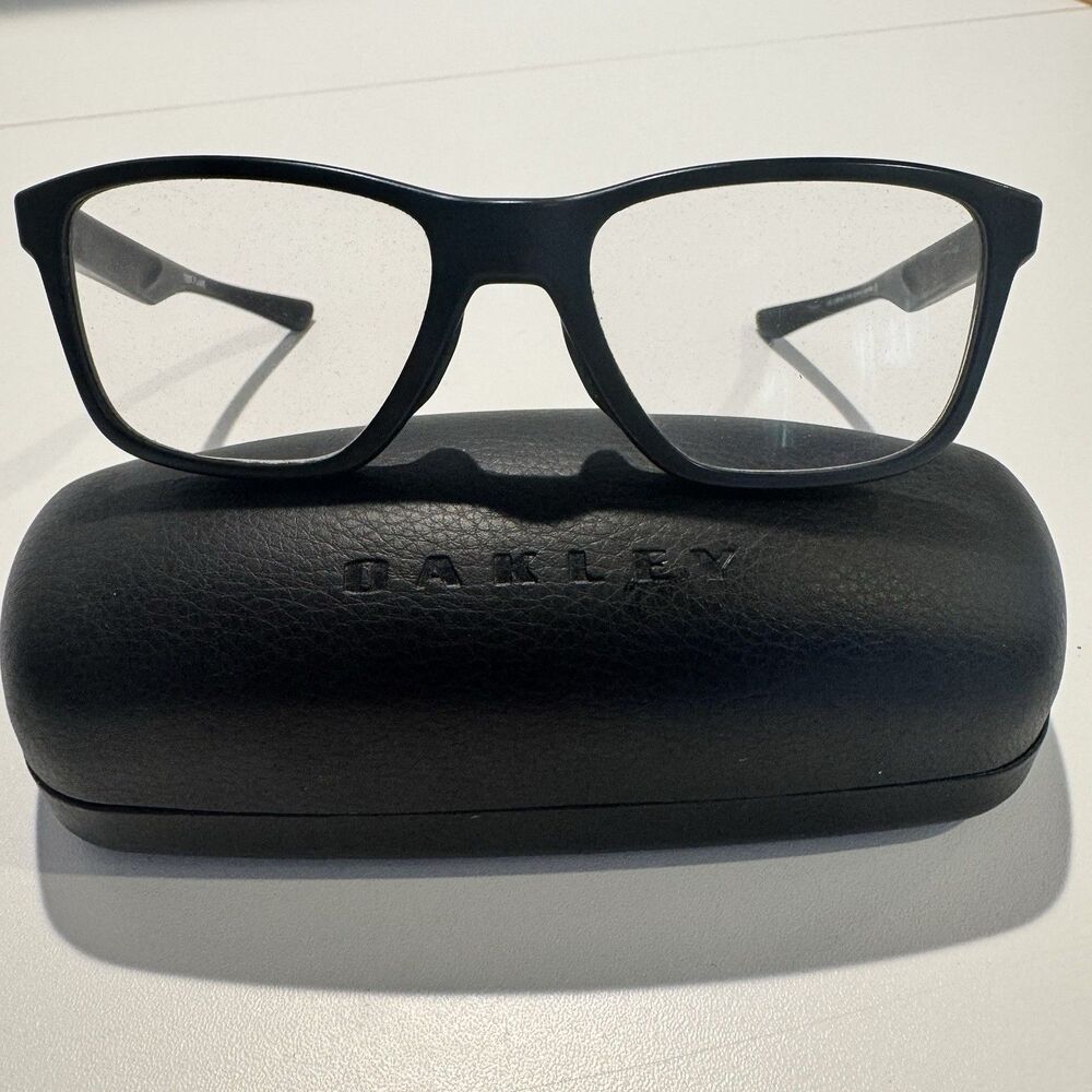 OAKLEY Trim Plane TruBridge Eyeglasses Satin Black 135x53x18 OX8107-0153 & case